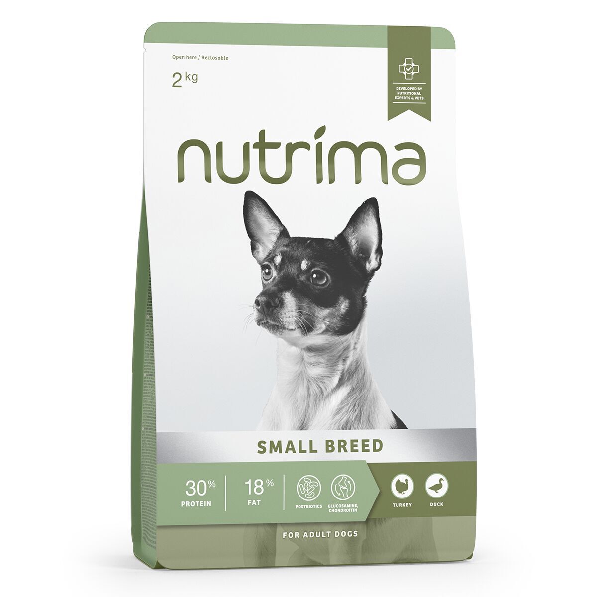Nutrima Dog Adult Small Breed Turkey & Duck Torrfoder till Hund 2kg