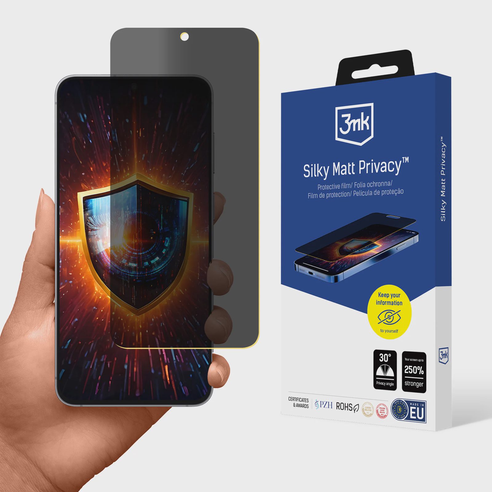 3mk Silky Matt Privacy – matt skärmskydd för Samsung Galaxy S26 FE
