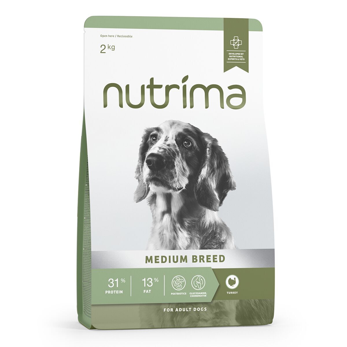 Nutrima Dog Adult Medium Breed Turkey Torrfoder till Hund 2kg