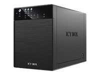 ICY BOX RAID-kabinett för 4x3.5" SATA-HDD, USB3/eSATA, Hot Swap, svart