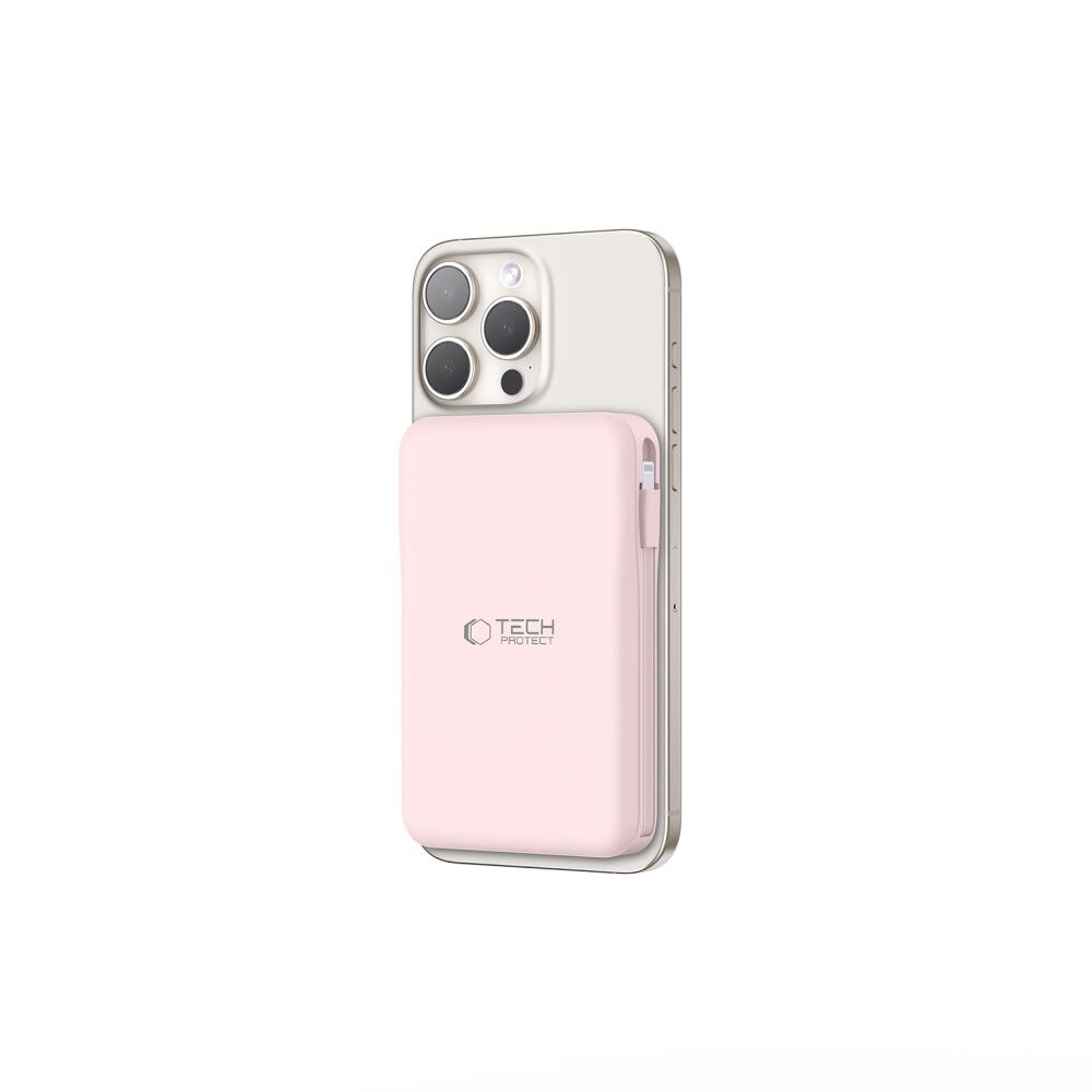 Tech-Protect PB31 LifeMag MagSafe Tråslös Powerbank 10000 mAh – rosa, bild 3