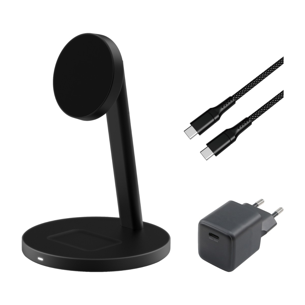 Dacota Platinum Qi2 2-in-1 magnetiskt laddningsstativ