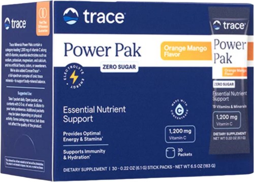 Trace Minerals Electrolyte Stamina Power Pak Sugar Free, Orange/Mango, 30-pack