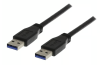 USB 3.0-kabel A ha till A ha, Deltaco, 1 meter - Svart