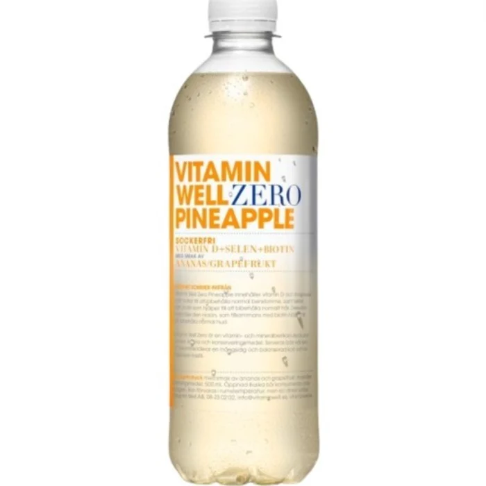 Vitamin Well Zero, Pineapple, 500 ml