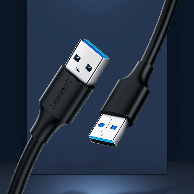 Ugreen-kabel USB 2.0 (hane) – USB 2.0 (hane) 1 m svart (US128 10309)