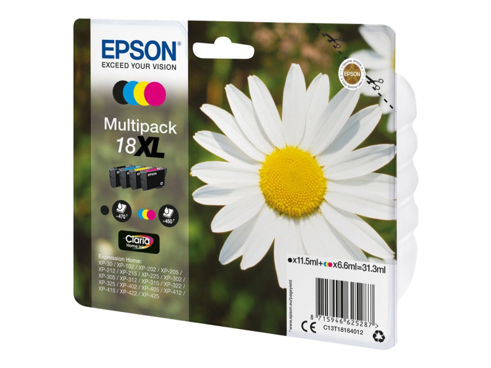 Epson bläckpatroner Claria Home 18XL Cyan Magenta Gul Svart