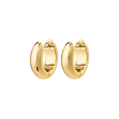PILGRIM - MINE Chunky Huggie Hoops - Gold-Plated - 17 mm