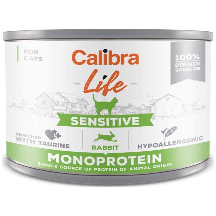 Calibra Cat Life can Sensitive Rabbit 200 g
