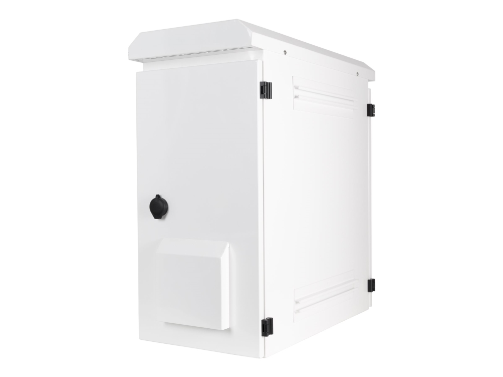 19" Väggskåp Deltaco 19-5606WP, 6U, 600x280x600 mm, IP55, vägg- och stolpfäste ingår - Vit