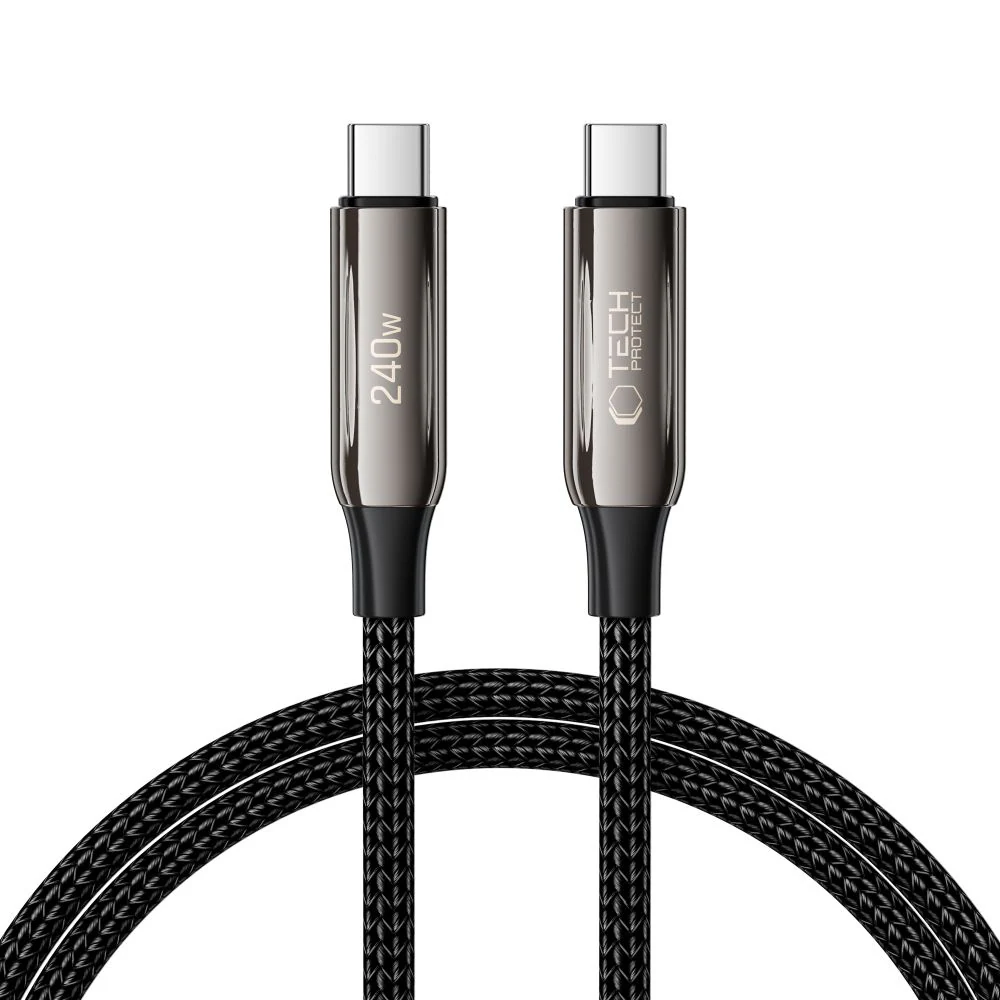 Tech-Protect UB10T Ultraboost USB-C PD240W/QC4.0-kabel 100 cm - Svart