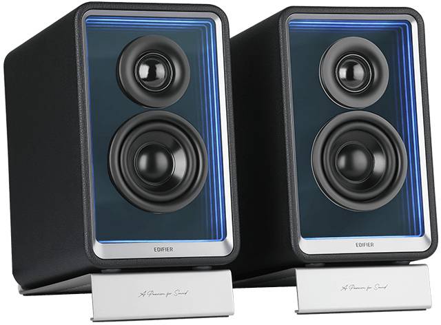 Edifier QR65 Desktop Active Monitor with GaN Charger, 2x35W RMS, Bluetooth/USB-A, RGB - Svart, bild 4
