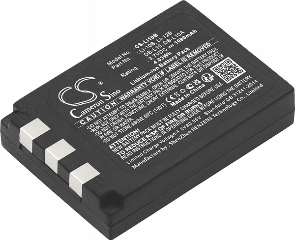 Cameron Sino batteri Li-10b/Li-12b för Olympus/DB-L10/DB-L10A och Sanyo/CS-LI10B