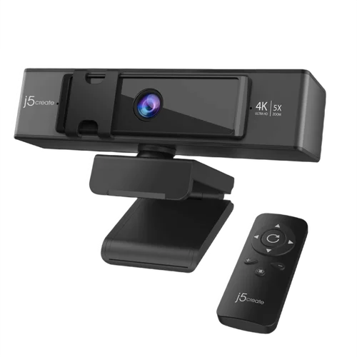 J5Create 4K Ultra HD Webcam 5x Digital Zoom fjärrkontrol