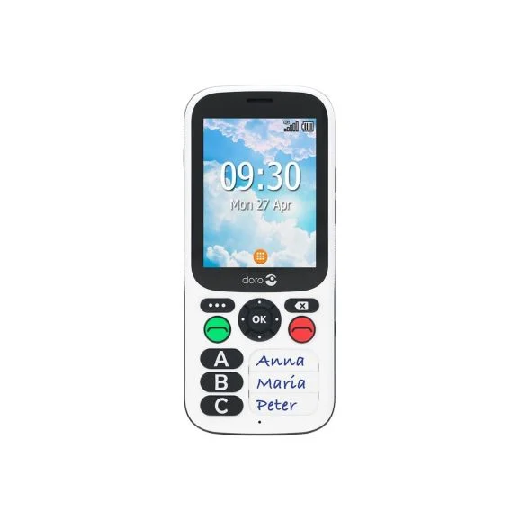 Doro 780X (4G), svart/vit