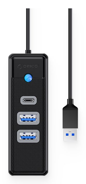 Orico PWC2U-U3 USB-hubb med 3 portar: 2x USB-A 3.0, 1x USB-C 3.0, 0,15 m – svart, bild 5