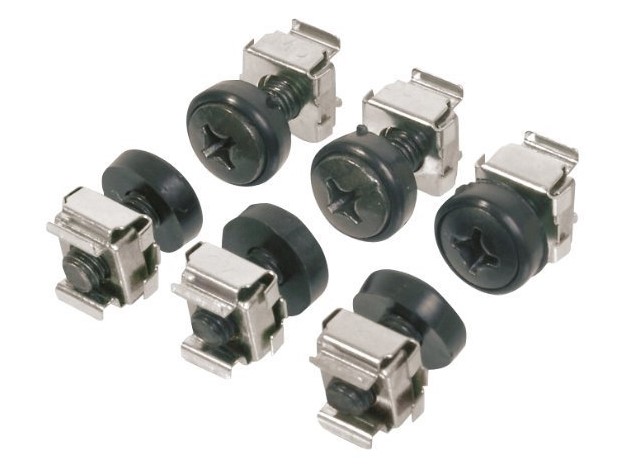 M6 korgmuttersats Digitus för 19" rack 50-pack, svart, bild 4