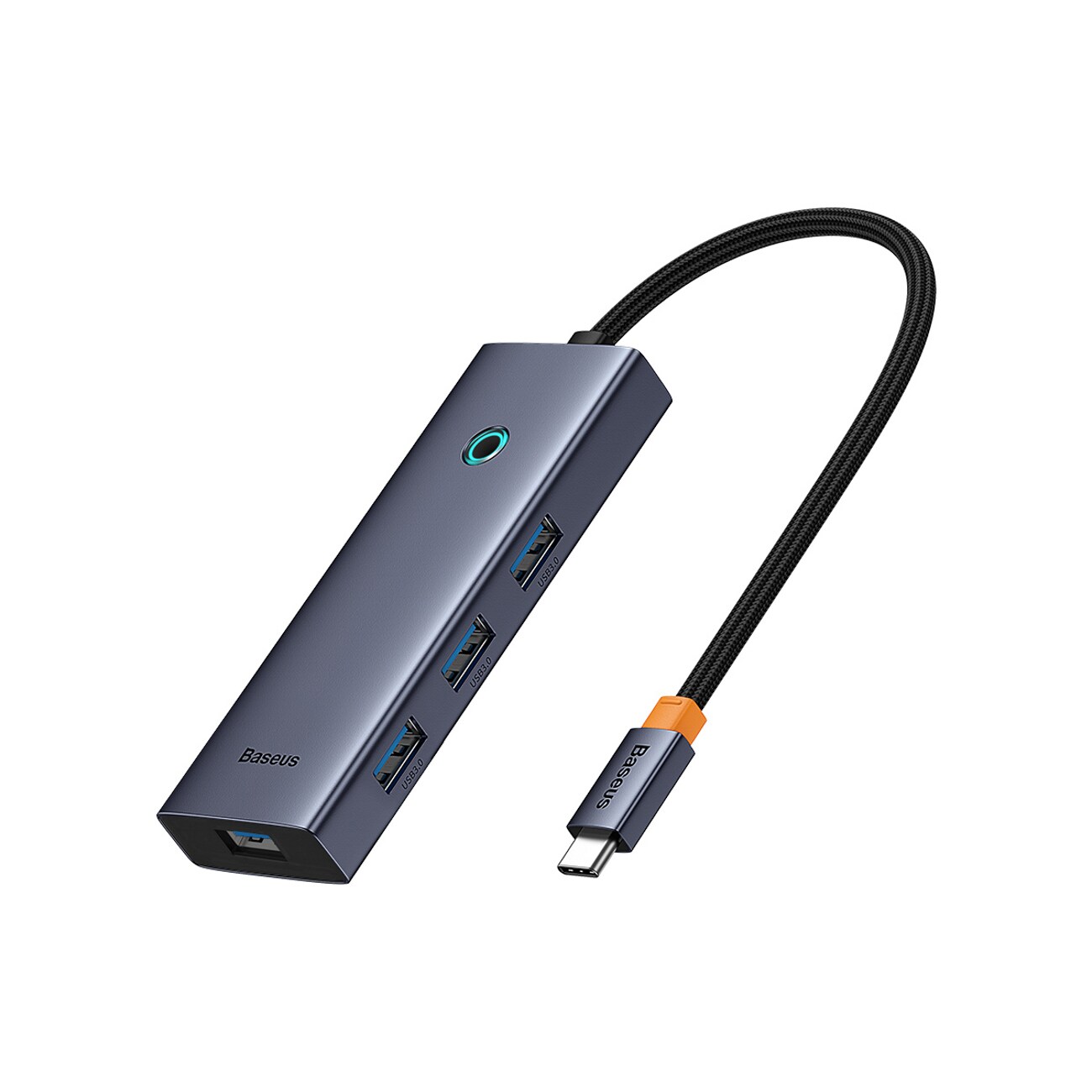 Baseus UltraJoy-serien 5-i-1 USB-C/HDMI 4K med 4 USB-A 3.0-portar – grå, bild 4
