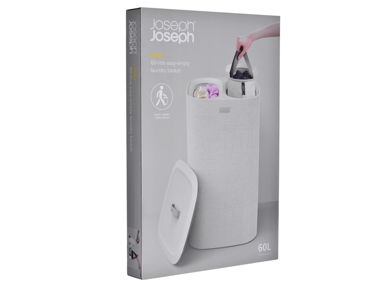 Joseph Joseph tvättkorg dubbel 60 l Tota ecru