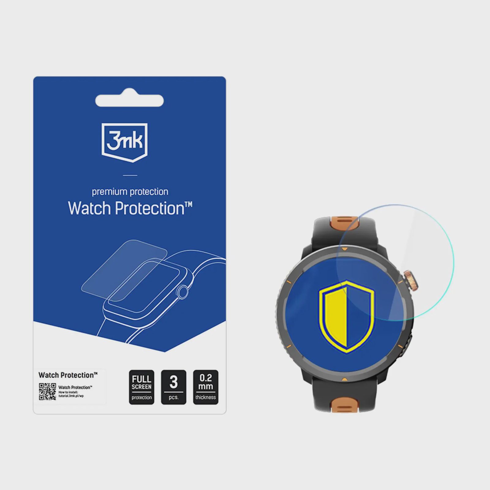 3mk Watch Protection FlexibleGlass-hybridglas till Hammer Watch 2 Military Edition