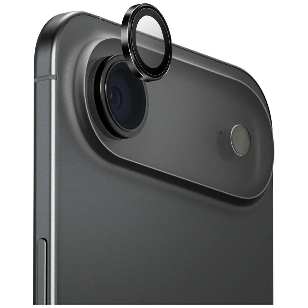 Uniq Optix kameralinsskydd i aluminium för iPhone 17 Air med applikator - Svart