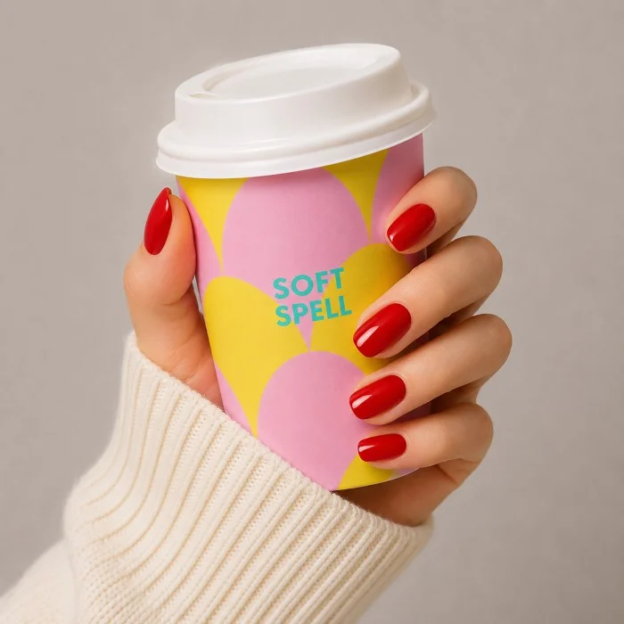 Soft Spell Press On Cherry Red 24pcs, bild 2
