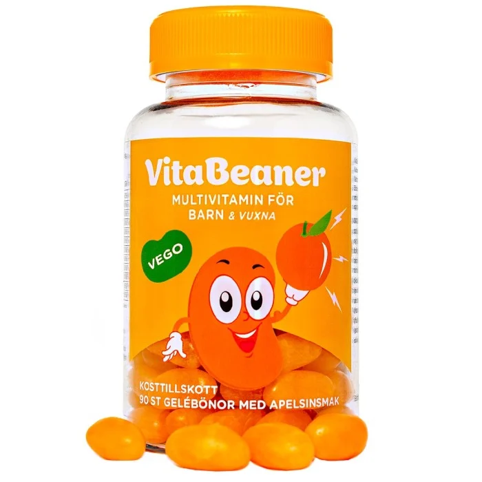 VitaBeaner Kosttillskott Multivitamin Apelsin, 90 st
