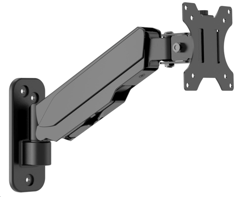Väggfäste Multibrackets M Monitormount Wall Basic Single VESA, full motion mount, max 8 kg, VESA 75x75/100x100mm, bild 3