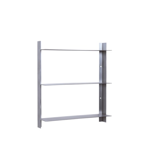 Hübsch - Acier Shelf - Brushed Nickel - 41x11xh46cm