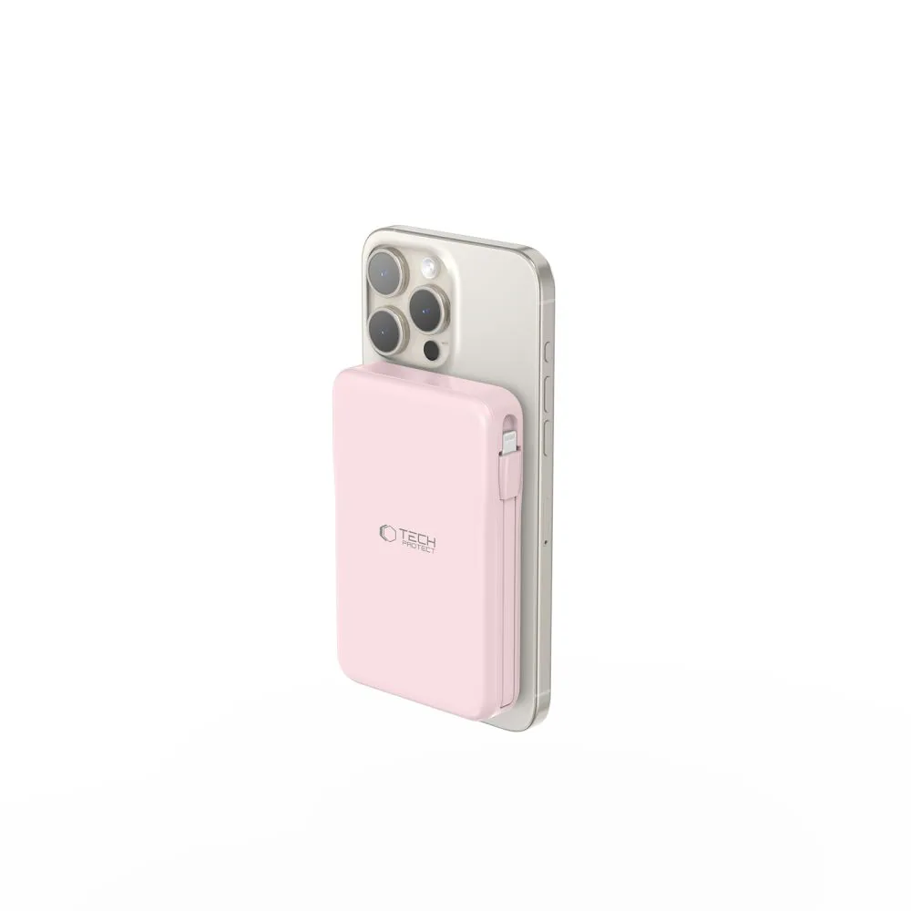 Tech-Protect PB31 LifeMag MagSafe Tråslös Powerbank 10000 mAh – rosa, bild 4