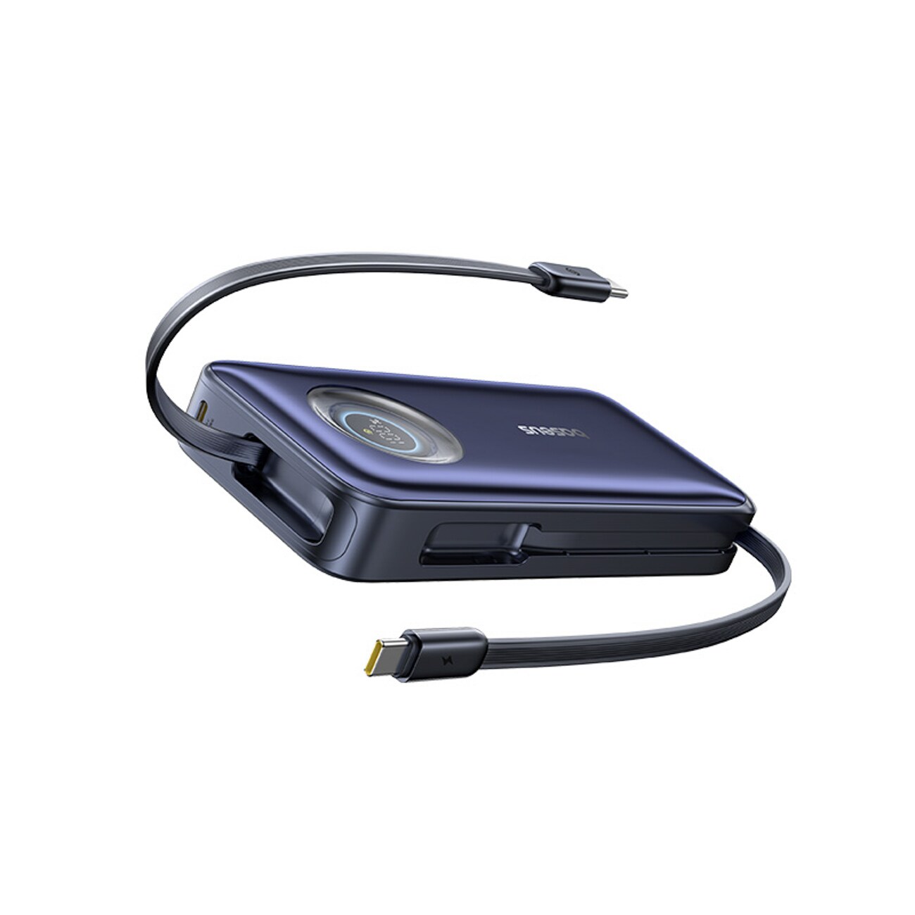 Baseus EnerCore CR11 20 000 mAh 100 W powerbank med utdragbar USB-C-kabel – svart, bild 3