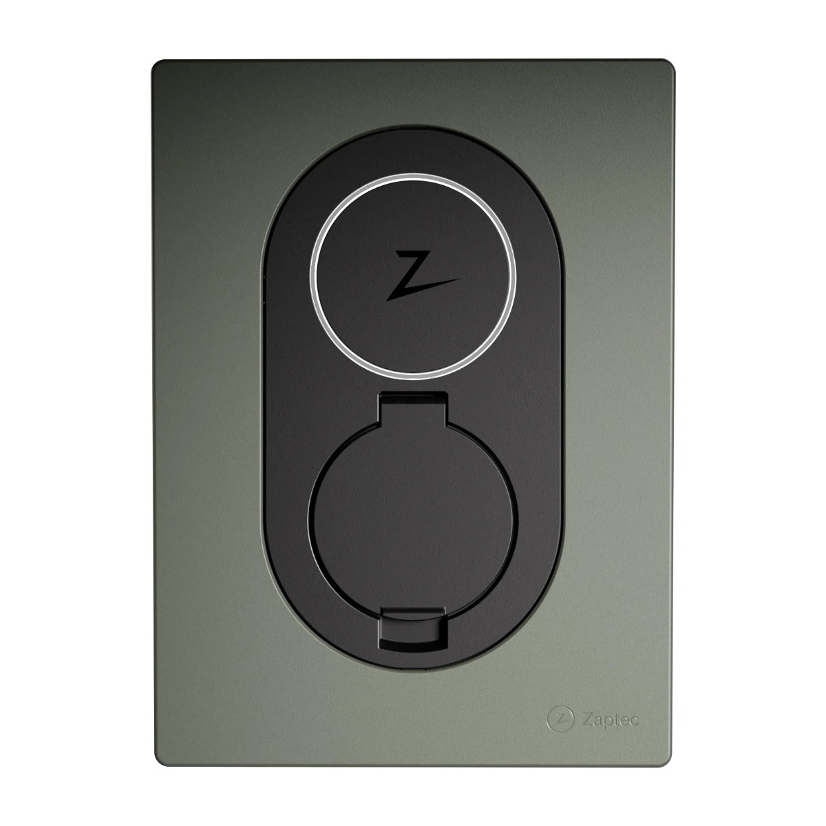 Zaptec Go Laddstationens Frontlucka, Moss green