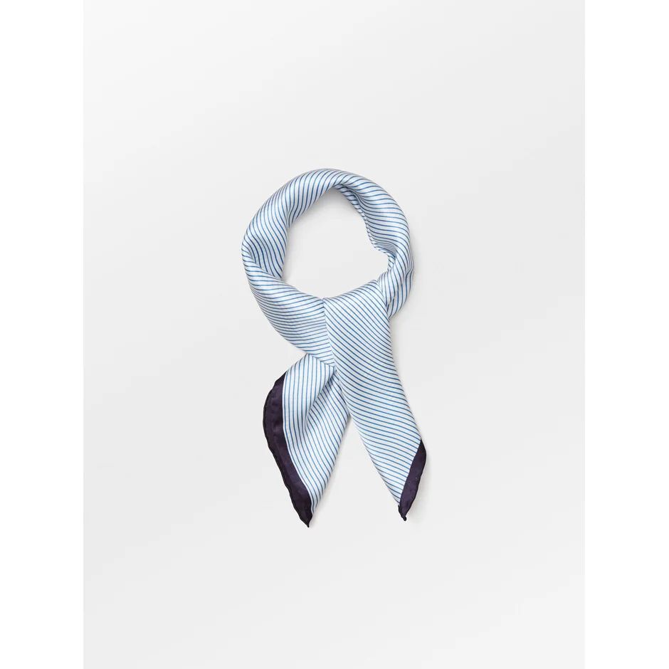 Becksöndergaard Stripe Sia Scarf Bleached Denim 65 x 65 cm
