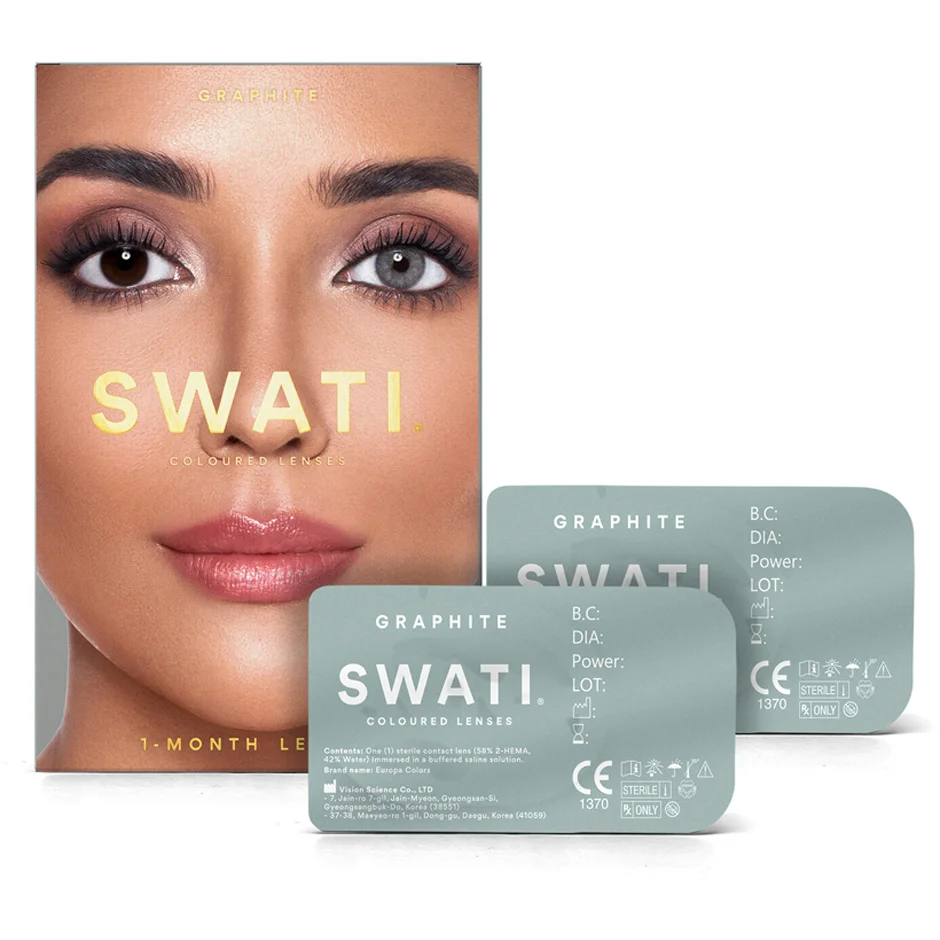 SWATI Cosmetics Coloured Lenses Graphite 1-Month Lenses 1-Month Lenses
