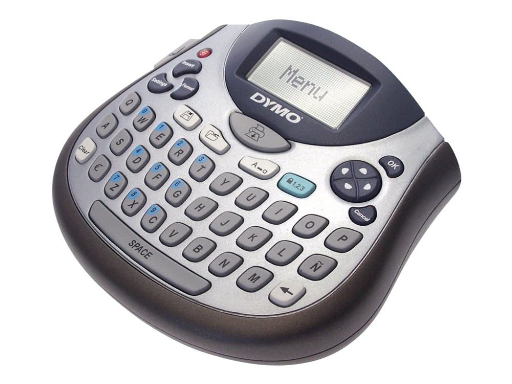 DYMO LetraTag LT-100T - Etikettskrivare - svartvit - direkt termisk - Rulle (1,2 cm) - kniv - enradig utskrift, tvåradig utskrift, realtidsklocka