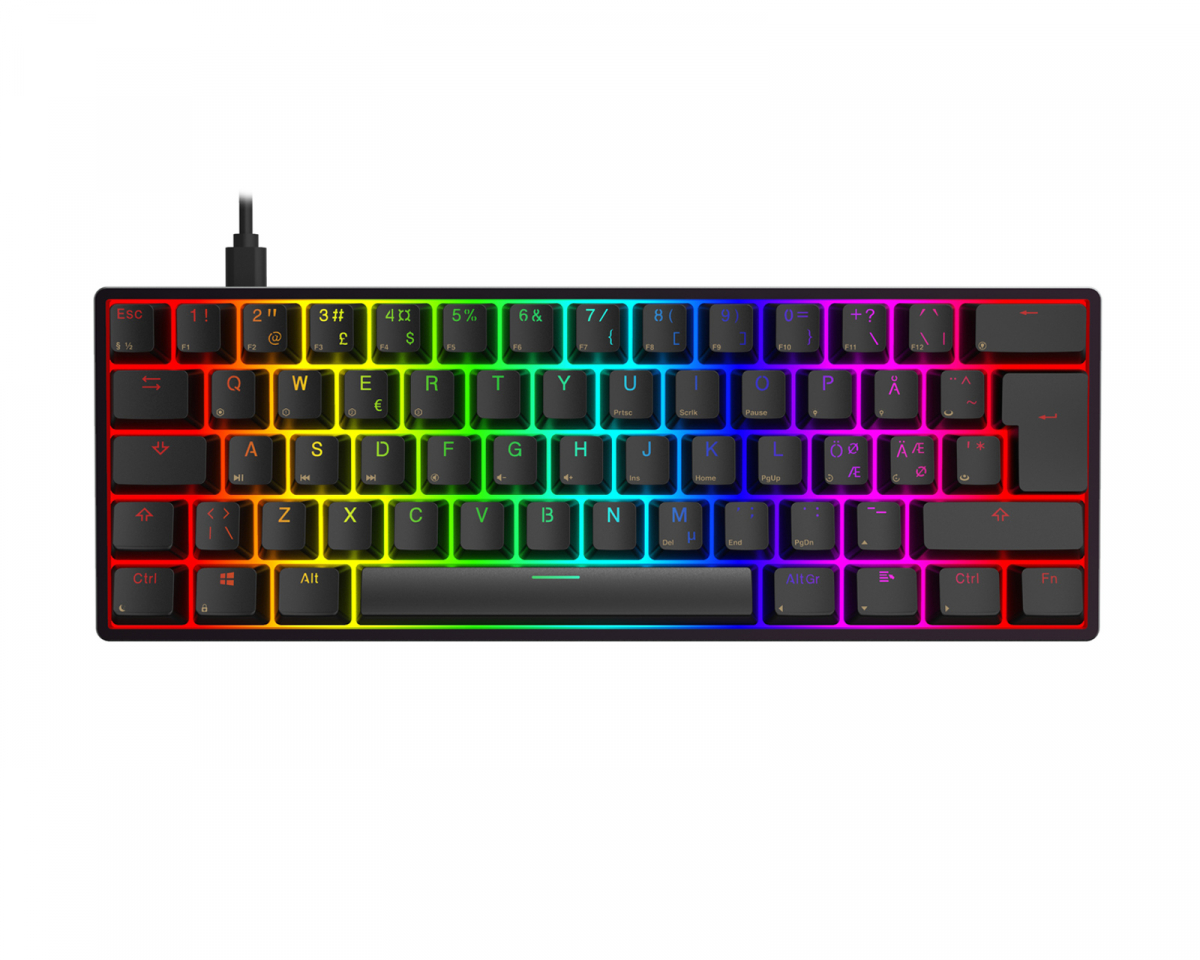 MaxMount Aeon RGB Hotswap PBT Gaming Tangentbord [Gateron Optical Red] - Svart, bild 3