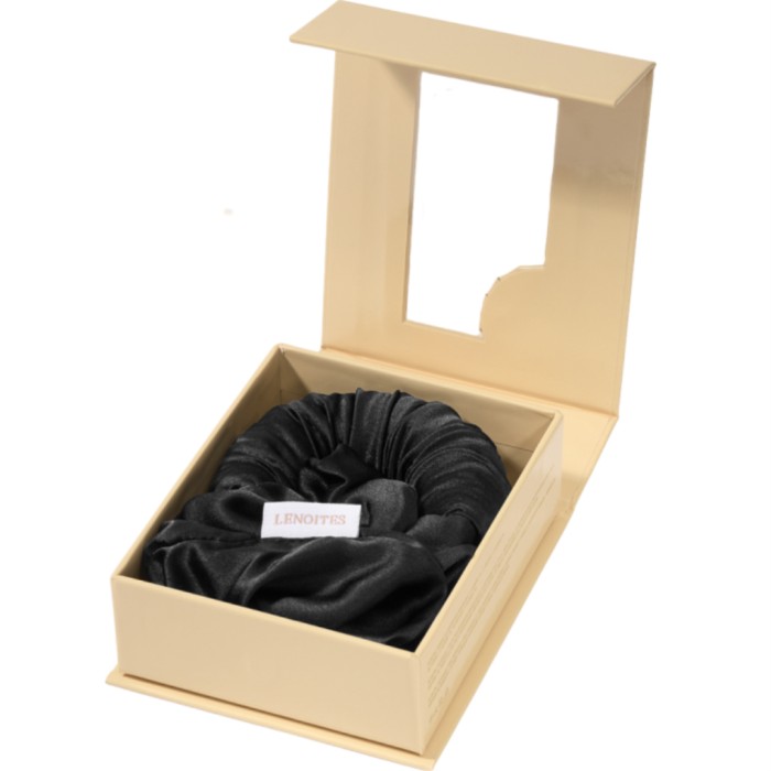 Lenoites Blowout Tie in Mulberry Silk Small Black 1 pcs