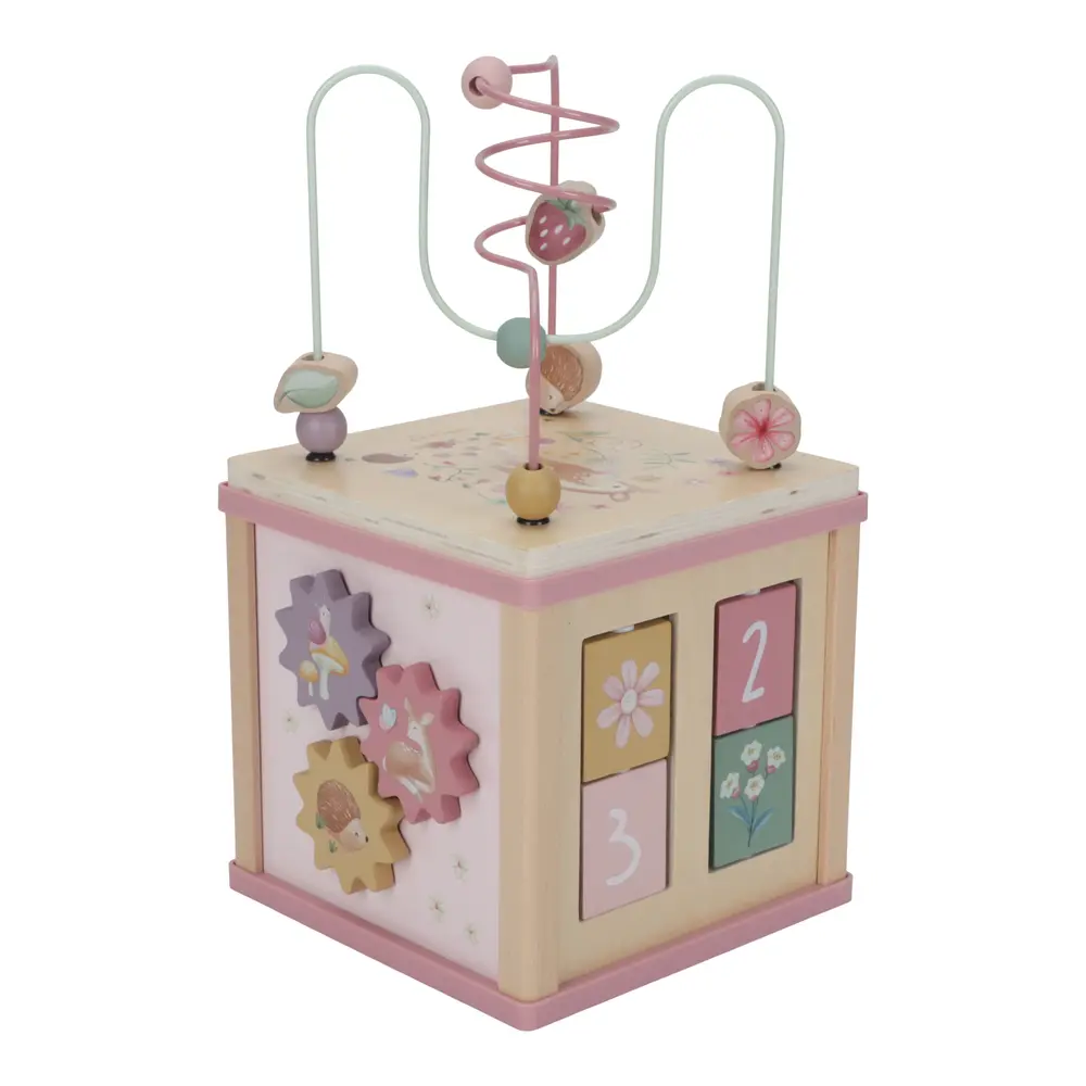 Little Dutch Fairy Garden aktivitetskub i trä, rosa
