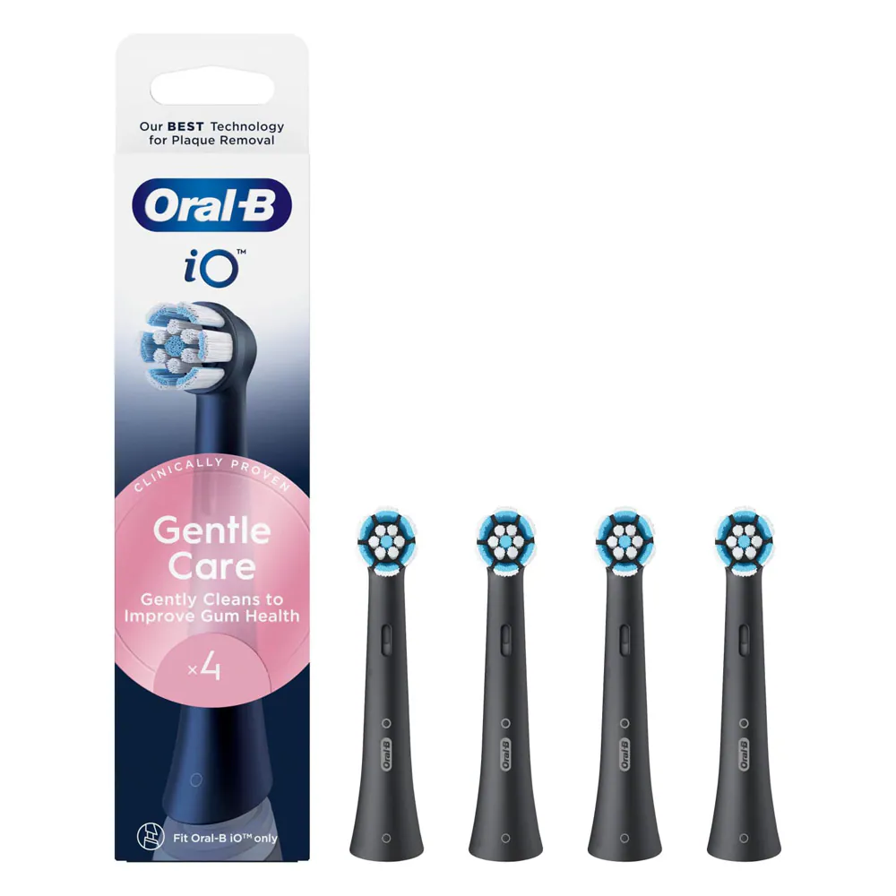 Oral-B påsättningsborstar Mild rengöring 4-pack svart (SBF-4)