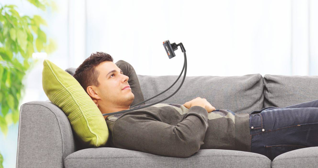 Grundig flexibel nackhållare för mobil / mobilhållare för halsen 360° / justerbar smartphonehållare, bild 4