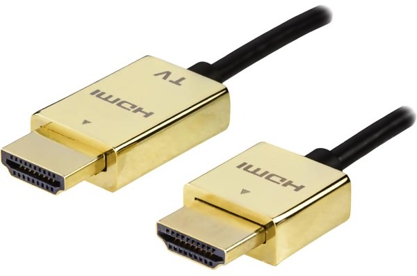 Deltaco ultratunn HDMI-kabel - 3,6mm diameter - 3m
