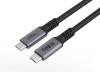 USB-C-kabel MicroConnect Premium, USB4 Gen3x2 40Gbps, 240W, 0,5 meter - Svart