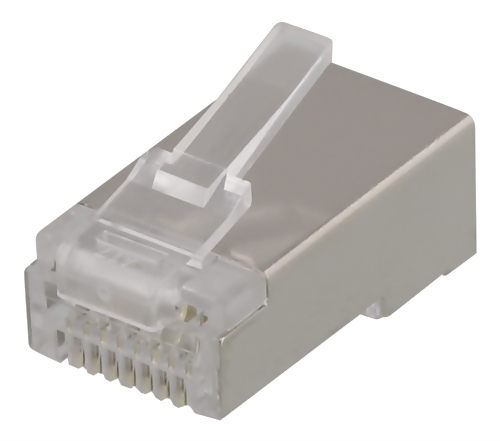 Deltaco RJ45 kontaktdon för patchkabel - Cat6a - Skärmad - 20-pack