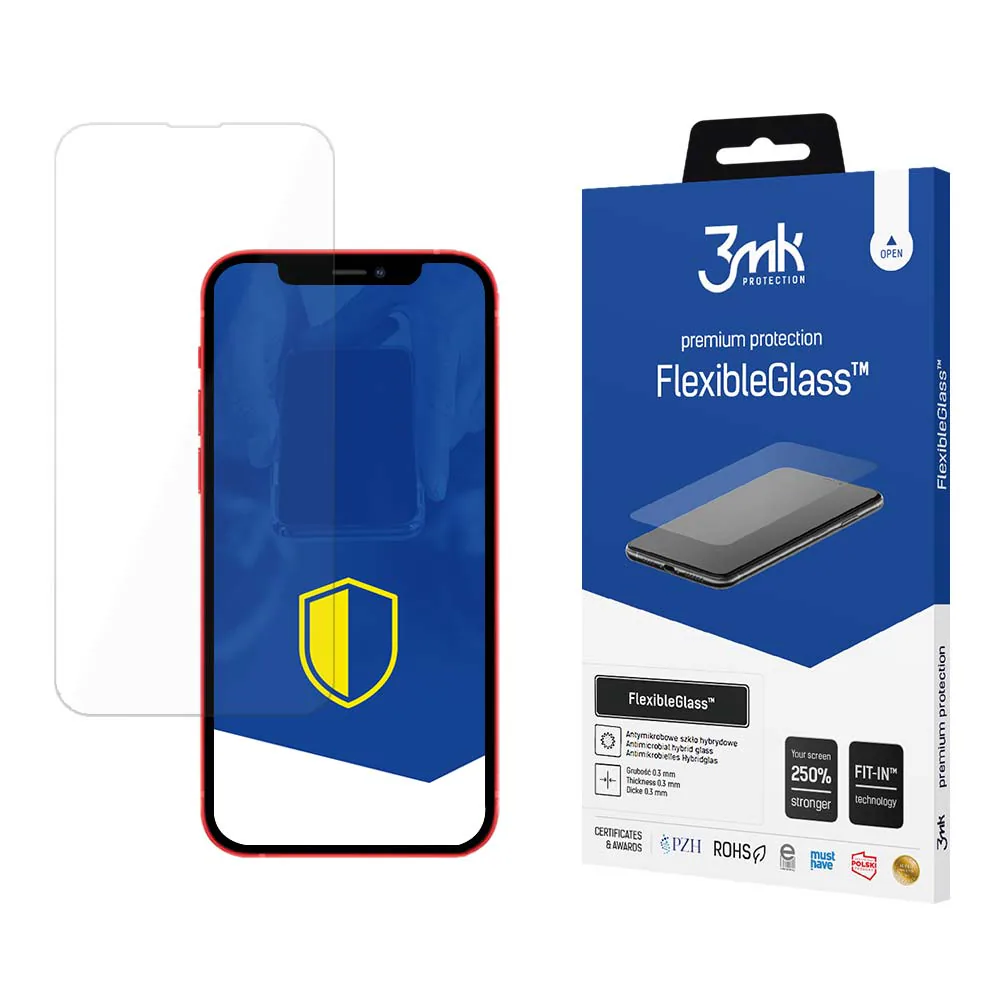 Härdat glas för iPhone 13 Pro / iPhone 13 Hybrid Flexi 7H från 3mk FlexibleGlass-serien