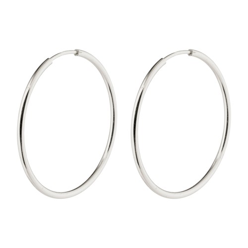 PILGRIM - SANNE Medium Hoop Earrings - Silver-Plated - 26 mm