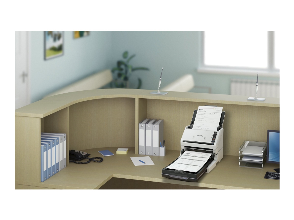 Epson WorkForce DS-530III - Dokumentskanner - Duplex - A4 - 600 dpi x 600 dpi - upp till 40 sidor/minut (mono) / upp till 40 sidor/minut (färg) - ADM (60 ark) - upp till 6500 scanningar per dag - USB 3.2 Gen 1x1