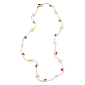 Timi of Sweden Cherry & Flower Blead Necklace