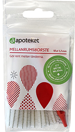 Apoteket Mellanrumsborste 1,2, 18 st