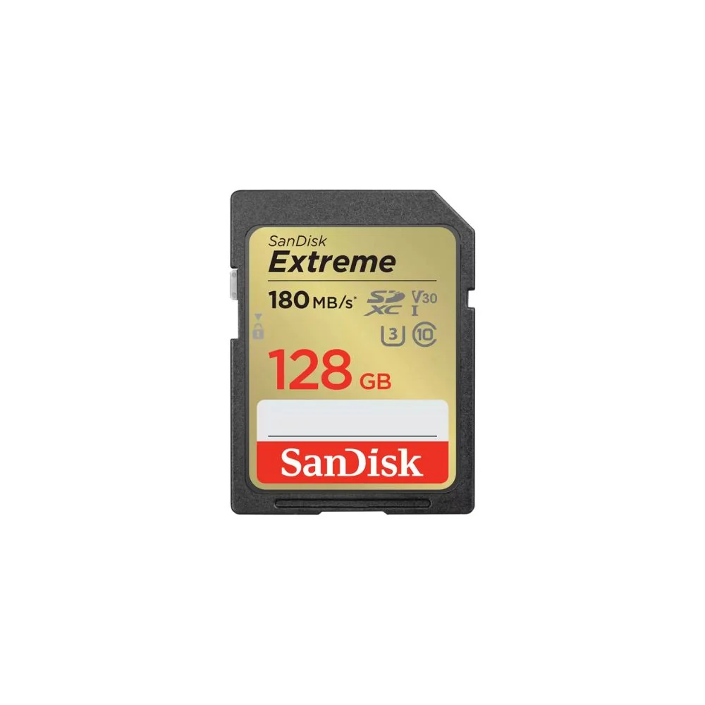 SanDisk SDXC Extreme 128GB minneskort UHS-I C10 v30