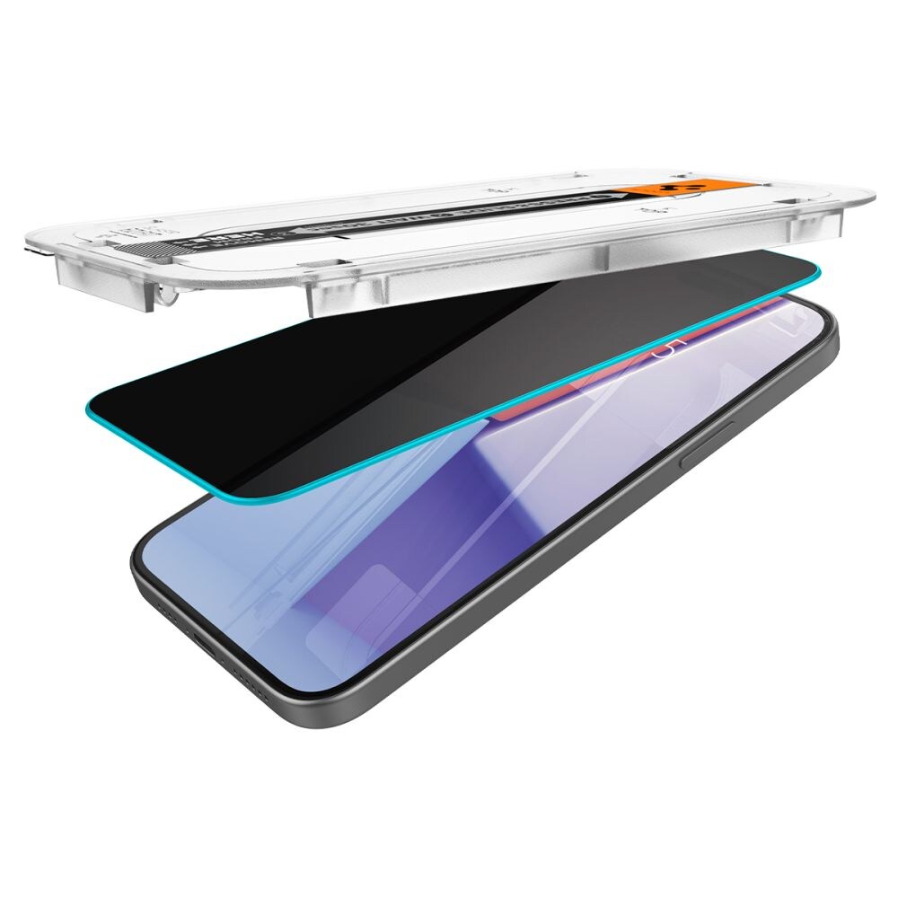 Spigen Glas.tR EZ Fit Privacy härdat glas för iPhone 15 Plus, bild 5